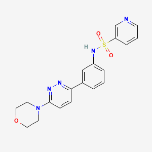 molecular formula C19H19N5O3S B2400249 N-[3-(6-morpholin-4-ylpyridazin-3-yl)phenyl]pyridine-3-sulfonamide CAS No. 923234-60-0