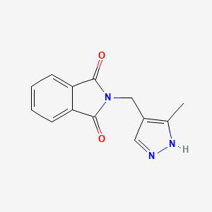 molecular formula C13H11N3O2 B2400250 2-((5-甲基-1H-吡唑-4-基)甲基)异吲哚啉-1,3-二酮 CAS No. 1028843-16-4