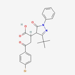 4-(4-bromophenyl)-2-(3-tert-butyl-5-oxo-1-phenyl-4H-pyrazol-4-yl)-4-oxobutanoic acid