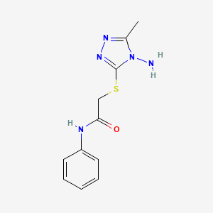 2-((4-amino-5-methyl-4H-1,2,4-triazol-3-yl)thio)-N-phenylacetamide