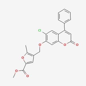 Methyl 4-[(6-chloro-2-oxo-4-phenylchromen-7-yl)oxymethyl]-5-methylfuran-2-carboxylate