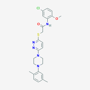 molecular formula C25H28ClN5O2S B2400261 N-(2-ethylphenyl)-2-[4-[(4-methylbenzyl)amino]-2-oxoquinazolin-1(2H)-yl]acetamide CAS No. 1358402-16-0
