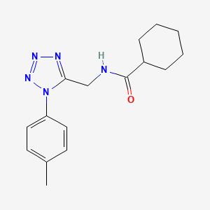molecular formula C16H21N5O B2400264 N-((1-(p-tolyl)-1H-tetrazol-5-yl)methyl)cyclohexanecarboxamide CAS No. 921073-83-8