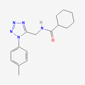 N-((1-(p-tolyl)-1H-tetrazol-5-yl)methyl)cyclohexanecarboxamide