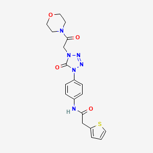 N-(4-(4-(2-morpholino-2-oxoethyl)-5-oxo-4,5-dihydro-1H-tetrazol-1-yl)phenyl)-2-(thiophen-2-yl)acetamide