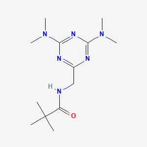 molecular formula C13H24N6O B2400266 N-((4,6-bis(dimethylamino)-1,3,5-triazin-2-yl)methyl)pivalamide CAS No. 2034412-85-4