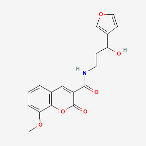 N-(3-(furan-3-yl)-3-hydroxypropyl)-8-methoxy-2-oxo-2H-chromene-3-carboxamide