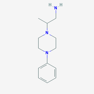 molecular formula C13H21N3 B2400291 2-(4-Phenylpiperazin-1-yl)propan-1-amine CAS No. 889941-00-8