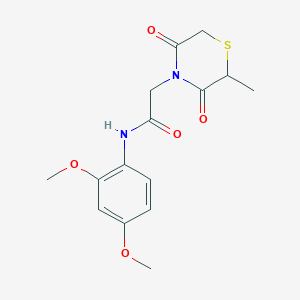 N-(2,4-dimethoxyphenyl)-2-(2-methyl-3,5-dioxothiomorpholin-4-yl)acetamide