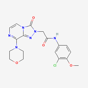 molecular formula C18H19ClN6O4 B2400312 N-(3-chloro-4-methoxyphenyl)-2-[8-(morpholin-4-yl)-3-oxo-2H,3H-[1,2,4]triazolo[4,3-a]pyrazin-2-yl]acetamide CAS No. 1251695-19-8