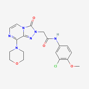 molecular formula C18H19ClN6O4 B2400312 N-(3-chloro-4-methoxyphenyl)-2-(8-morpholino-3-oxo-[1,2,4]triazolo[4,3-a]pyrazin-2(3H)-yl)acetamide CAS No. 1251695-19-8