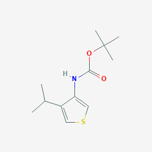 molecular formula C12H19NO2S B2400314 Tert-butyl N-(4-propan-2-ylthiophen-3-yl)carbamate CAS No. 1594732-58-7