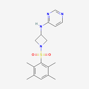 N-[1-(2,3,5,6-tetramethylbenzenesulfonyl)azetidin-3-yl]pyrimidin-4-amine