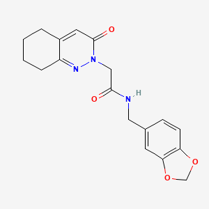 N-(benzo[d][1,3]dioxol-5-ylmethyl)-2-(3-oxo-5,6,7,8-tetrahydrocinnolin-2(3H)-yl)acetamide