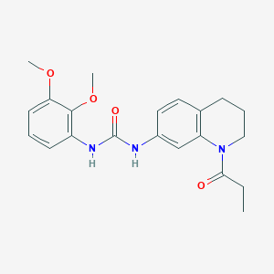 molecular formula C21H25N3O4 B2400329 1-(2,3-Dimethoxyphenyl)-3-(1-propionyl-1,2,3,4-tetrahydroquinolin-7-yl)urea CAS No. 1203288-01-0