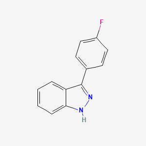 molecular formula C13H9FN2 B2400332 3-(4-fluorophenyl)-1H-indazole CAS No. 155590-27-5