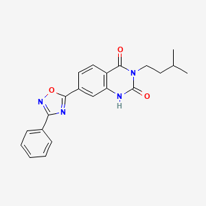3-isopentyl-7-(3-phenyl-1,2,4-oxadiazol-5-yl)quinazoline-2,4(1H,3H)-dione