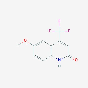 molecular formula C11H8F3NO2 B2400342 6-Methoxy-4-(trifluoromethyl)-2-quinolinol CAS No. 328956-13-4