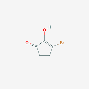 molecular formula C5H5BrO2 B2400343 3-bromo-2-hydroxycyclopent-2-en-1-one CAS No. 3019-83-8