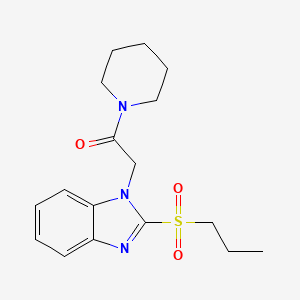 1-(piperidin-1-yl)-2-(2-(propylsulfonyl)-1H-benzo[d]imidazol-1-yl)ethanone