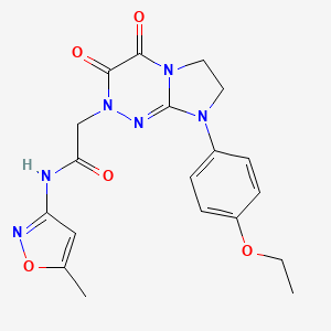 molecular formula C19H20N6O5 B2400395 2-(8-(4-ethoxyphenyl)-3,4-dioxo-3,4,7,8-tetrahydroimidazo[2,1-c][1,2,4]triazin-2(6H)-yl)-N-(5-methylisoxazol-3-yl)acetamide CAS No. 941996-39-0