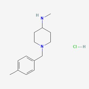 molecular formula C14H23ClN2 B2400396 N-Methyl-1-(4-methylbenzyl)piperidin-4-amine hydrochloride CAS No. 1353953-79-3