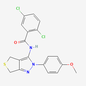 molecular formula C19H15Cl2N3O2S B2400398 2,5-dichloro-N-(2-(4-methoxyphenyl)-4,6-dihydro-2H-thieno[3,4-c]pyrazol-3-yl)benzamide CAS No. 361477-39-6