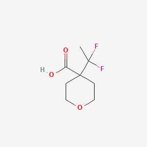 molecular formula C8H12F2O3 B2400405 4-(1,1-Difluoroethyl)oxane-4-carboxylic acid CAS No. 1781078-83-8