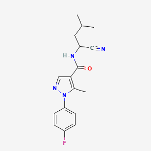 molecular formula C17H19FN4O B2400420 N-(1-cyano-3-methylbutyl)-1-(4-fluorophenyl)-5-methyl-1H-pyrazole-4-carboxamide CAS No. 1333856-10-2