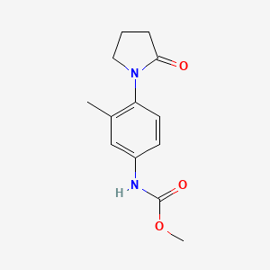 molecular formula C13H16N2O3 B2400507 methyl N-[3-methyl-4-(2-oxopyrrolidin-1-yl)phenyl]carbamate CAS No. 922949-75-5