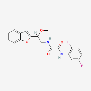 molecular formula C19H16F2N2O4 B2400596 N1-(2-(benzofuran-2-yl)-2-methoxyethyl)-N2-(2,5-difluorophenyl)oxalamide CAS No. 2034292-86-7