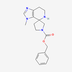 molecular formula C18H22N4O2 B2400621 Benzyl 3-methylspiro[6,7-dihydro-5H-imidazo[4,5-c]pyridine-4,3'-pyrrolidine]-1'-carboxylate CAS No. 2138269-97-1