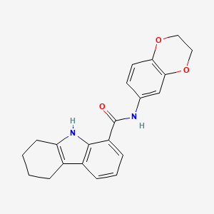 B2400636 N-(2,3-dihydrobenzo[b][1,4]dioxin-6-yl)-2,3,4,9-tetrahydro-1H-carbazole-8-carboxamide CAS No. 946379-55-1