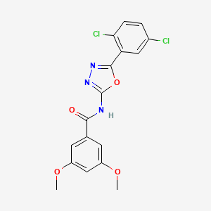 molecular formula C17H13Cl2N3O4 B2400700 N-[5-(2,5-dichlorophenyl)-1,3,4-oxadiazol-2-yl]-3,5-dimethoxybenzamide CAS No. 891132-87-9