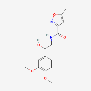 molecular formula C15H18N2O5 B2400728 N-[2-(3,4-dimethoxyphenyl)-2-hydroxyethyl]-5-methyl-1,2-oxazole-3-carboxamide CAS No. 1797246-07-1