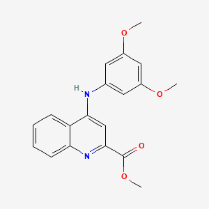 molecular formula C19H18N2O4 B2400747 methyl 4-[(3,5-dimethoxyphenyl)amino]quinoline-2-carboxylate CAS No. 1207014-76-3