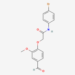 molecular formula C16H14BrNO4 B2400756 N-(4-bromophenyl)-2-(4-formyl-2-methoxyphenoxy)acetamide CAS No. 247592-78-5