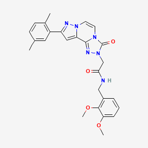 molecular formula C26H26N6O4 B2400783 N-(2,3-dimethoxybenzyl)-2-[9-(2,5-dimethylphenyl)-3-oxopyrazolo[1,5-a][1,2,4]triazolo[3,4-c]pyrazin-2(3H)-yl]acetamide CAS No. 1207015-29-9
