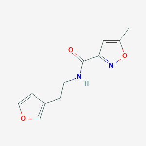 molecular formula C11H12N2O3 B2400789 N-(2-(furan-3-yl)ethyl)-5-methylisoxazole-3-carboxamide CAS No. 1428367-60-5
