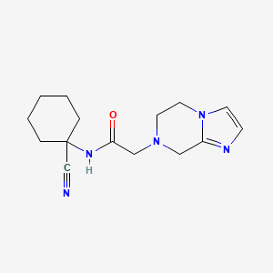 molecular formula C15H21N5O B2400793 N-(1-cyanocyclohexyl)-2-{5H,6H,7H,8H-imidazo[1,2-a]pyrazin-7-yl}acetamide CAS No. 1795534-26-7