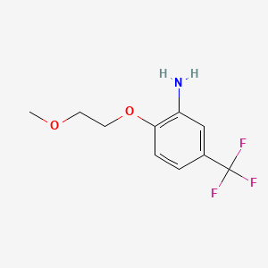 molecular formula C10H12F3NO2 B2400794 2-(2-Methoxy-ethoxy)-5-trifluoromethyl-phenylamine CAS No. 49750-74-5