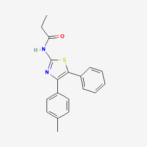 molecular formula C19H18N2OS B2400814 N-[4-(4-methylphenyl)-5-phenyl-1,3-thiazol-2-yl]propanamide CAS No. 313374-87-7