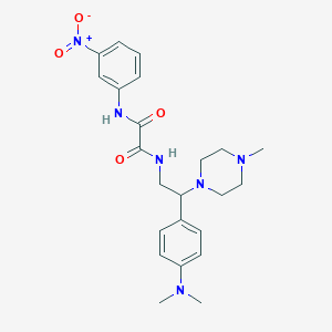 molecular formula C23H30N6O4 B2400864 N1-(2-(4-(dimethylamino)phenyl)-2-(4-methylpiperazin-1-yl)ethyl)-N2-(3-nitrophenyl)oxalamide CAS No. 899729-81-8