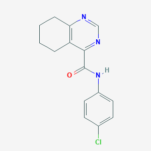 molecular formula C15H14ClN3O B2400888 N-(4-Chlorophenyl)-5,6,7,8-tetrahydroquinazoline-4-carboxamide CAS No. 2415524-00-2