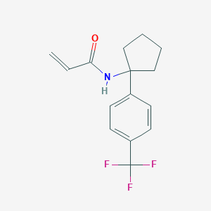 molecular formula C15H16F3NO B2400892 N-[1-[4-(Trifluoromethyl)phenyl]cyclopentyl]prop-2-enamide CAS No. 2361715-04-8
