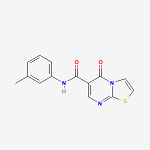 molecular formula C14H11N3O2S B2400898 N-(3-methylphenyl)-5-oxo-5H-[1,3]thiazolo[3,2-a]pyrimidine-6-carboxamide 
