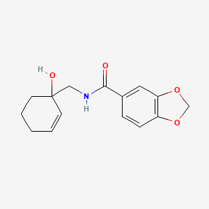 molecular formula C15H17NO4 B2400914 N-[(1-hydroxycyclohex-2-en-1-yl)methyl]-2H-1,3-benzodioxole-5-carboxamide CAS No. 2097872-47-2