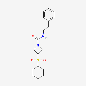B2400936 3-(cyclohexylsulfonyl)-N-phenethylazetidine-1-carboxamide CAS No. 1797303-97-9