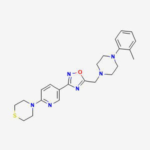 3-(6-Thiomorpholinopyridin-3-yl)-5-((4-(o-tolyl)piperazin-1-yl)methyl)-1,2,4-oxadiazole