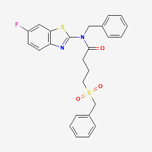 N-benzyl-4-(benzylsulfonyl)-N-(6-fluorobenzo[d]thiazol-2-yl)butanamide